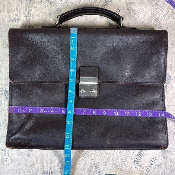 PICARD MEN'S LEATHER BRIEFCASE/LAPTOP BAG (BLACK) - Picture 15 of 15